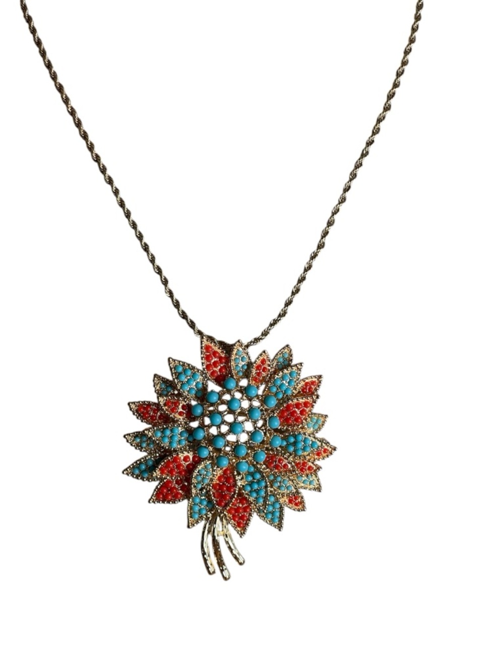 Large new floral necklace